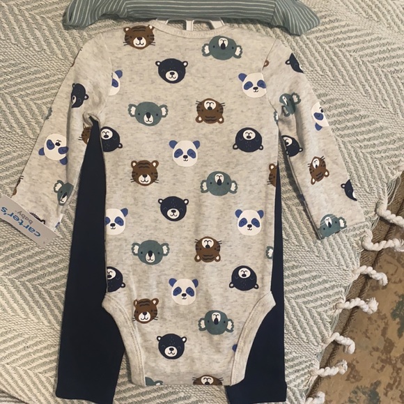 Carter’s 3 piece set size 6M oh boy bears - Picture 2 of 4